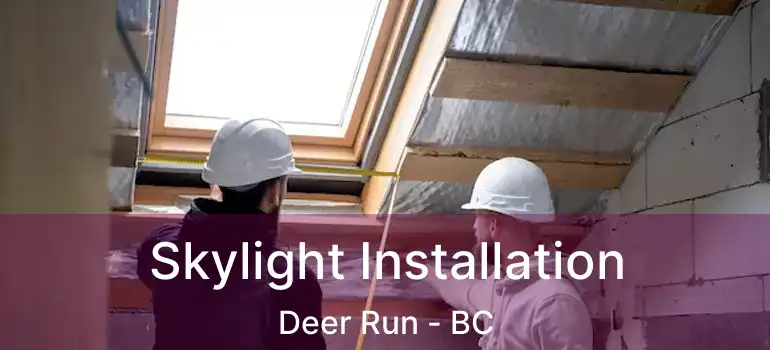  Skylight Installation Deer Run - BC
