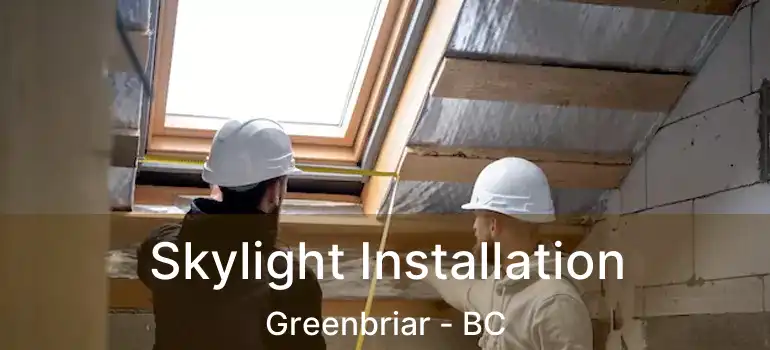  Skylight Installation Greenbriar - BC