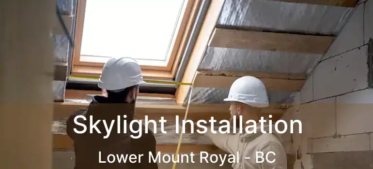  Skylight Installation Lower Mount Royal - BC