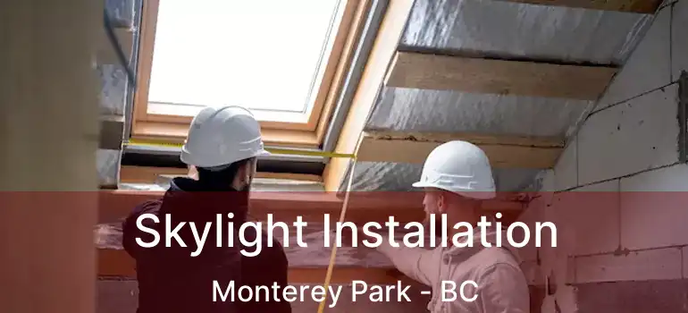  Skylight Installation Monterey Park - BC