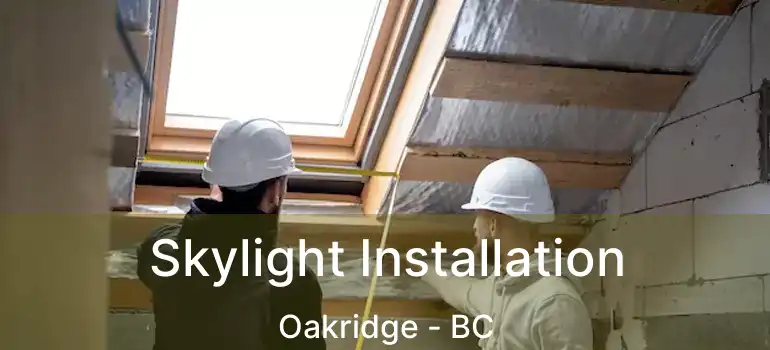  Skylight Installation Oakridge - BC