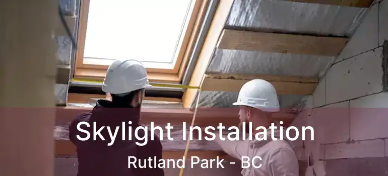  Skylight Installation Rutland Park - BC
