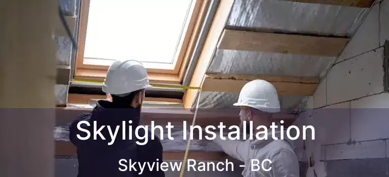  Skylight Installation Skyview Ranch - BC