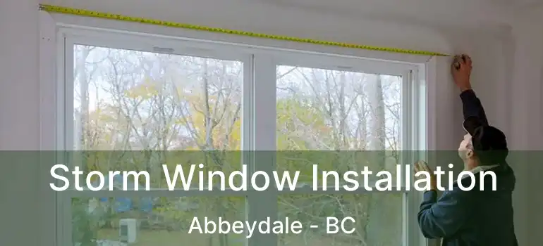  Storm Window Installation Abbeydale - BC