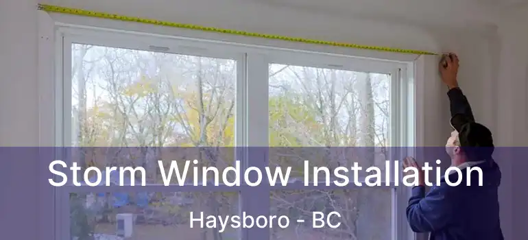  Storm Window Installation Haysboro - BC