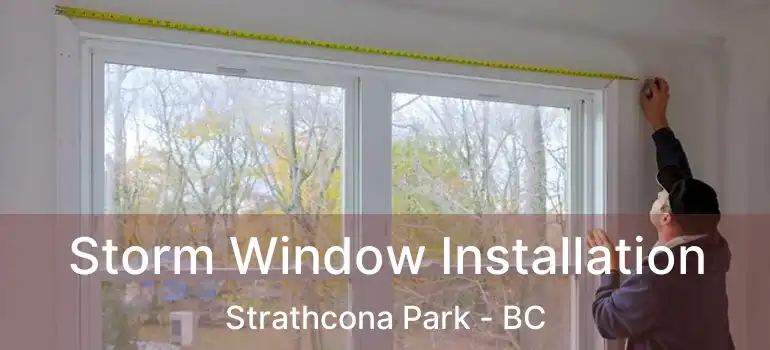  Storm Window Installation Strathcona Park - BC