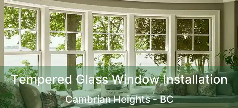 Tempered Glass Window Installation Cambrian Heights - BC