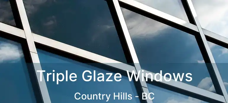  Triple Glaze Windows Country Hills - BC