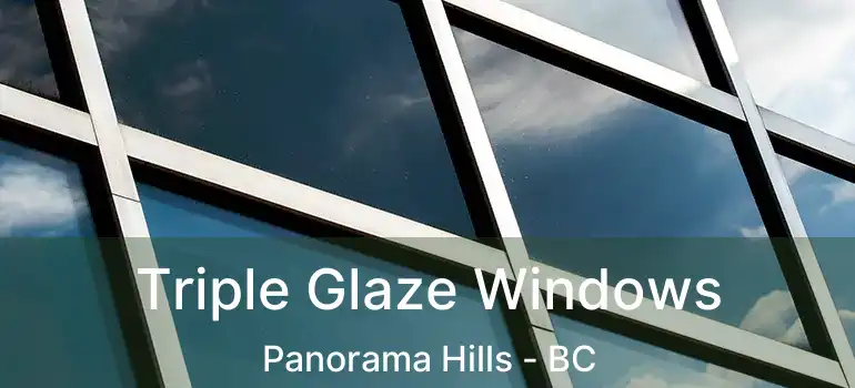  Triple Glaze Windows Panorama Hills - BC