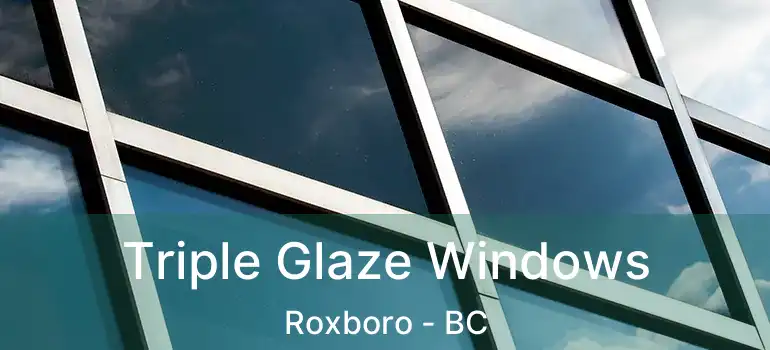  Triple Glaze Windows Roxboro - BC