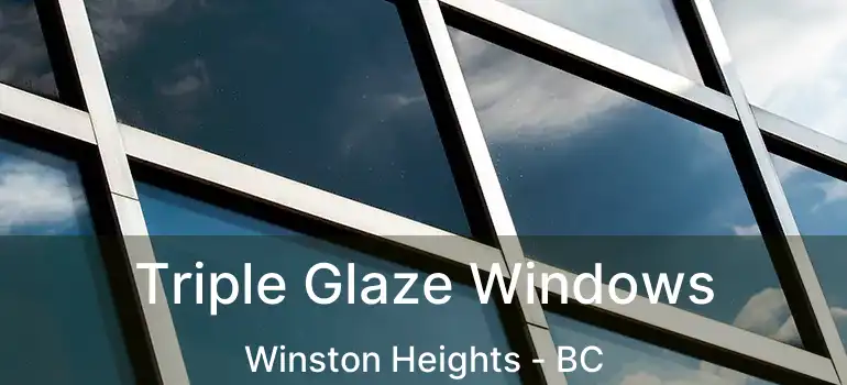  Triple Glaze Windows Winston Heights - BC