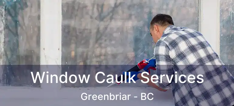  Window Caulk Services Greenbriar - BC