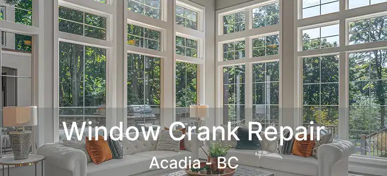  Window Crank Repair Acadia - BC