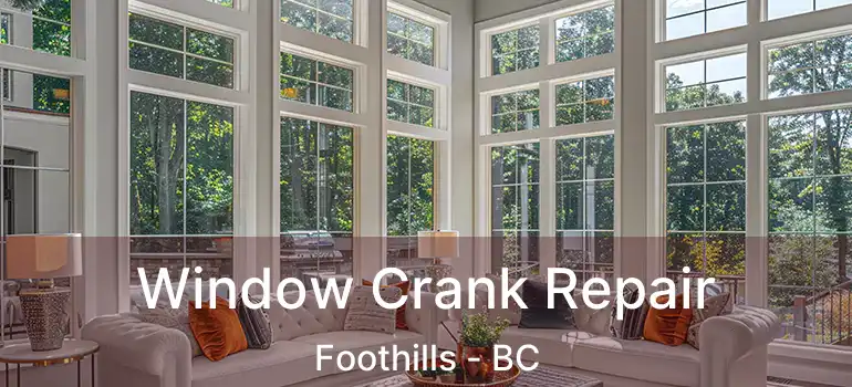  Window Crank Repair Foothills - BC