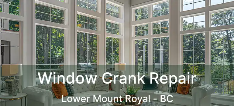  Window Crank Repair Lower Mount Royal - BC
