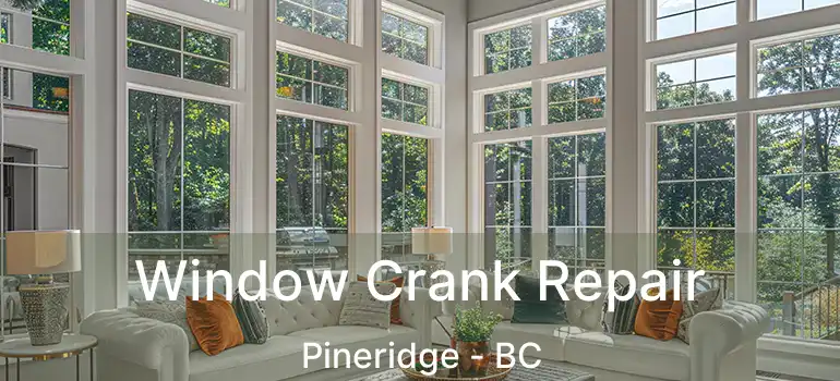  Window Crank Repair Pineridge - BC