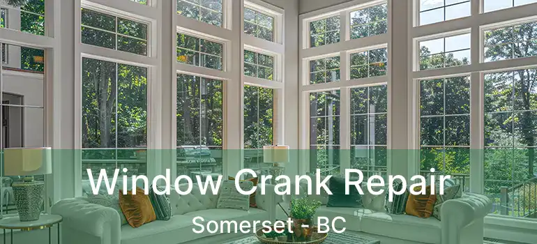  Window Crank Repair Somerset - BC