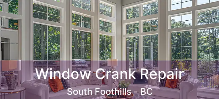  Window Crank Repair South Foothills - BC