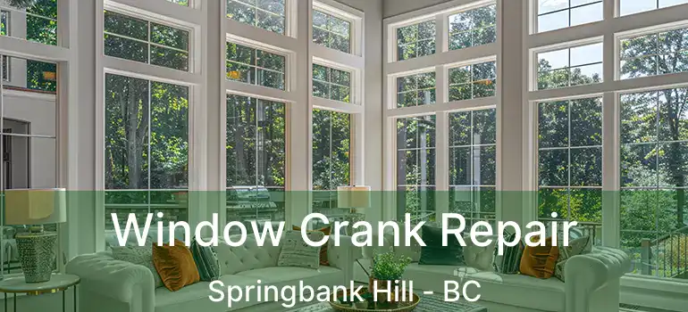 Window Crank Repair Springbank Hill - BC