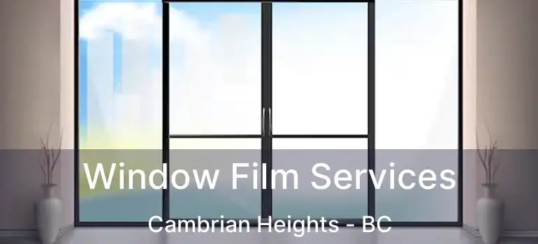  Window Film Services Cambrian Heights - BC