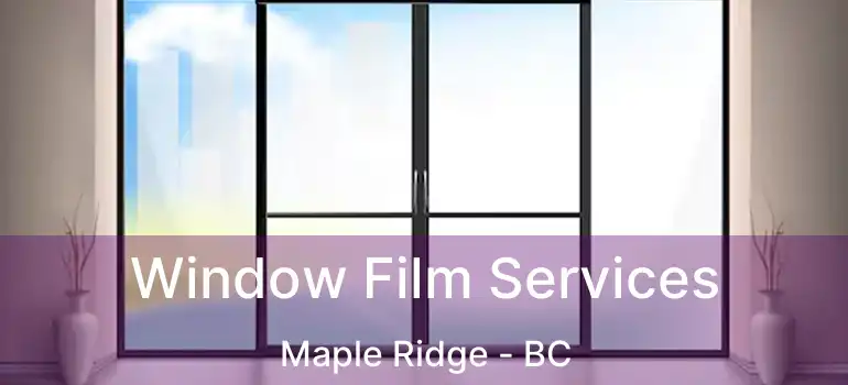  Window Film Services Maple Ridge - BC