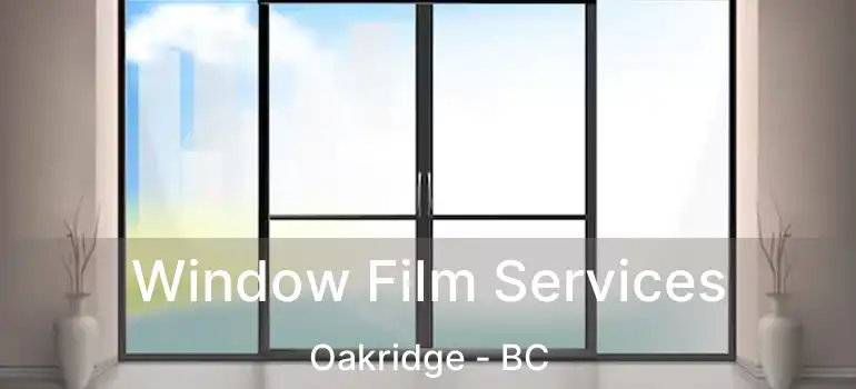  Window Film Services Oakridge - BC