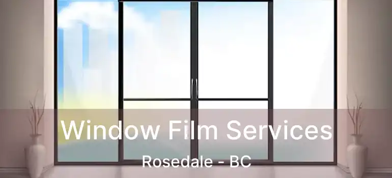  Window Film Services Rosedale - BC