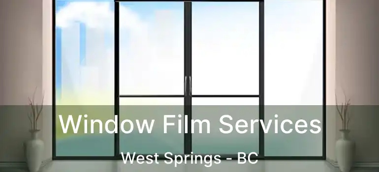  Window Film Services West Springs - BC