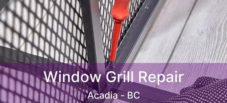  Window Grill Repair Acadia - BC