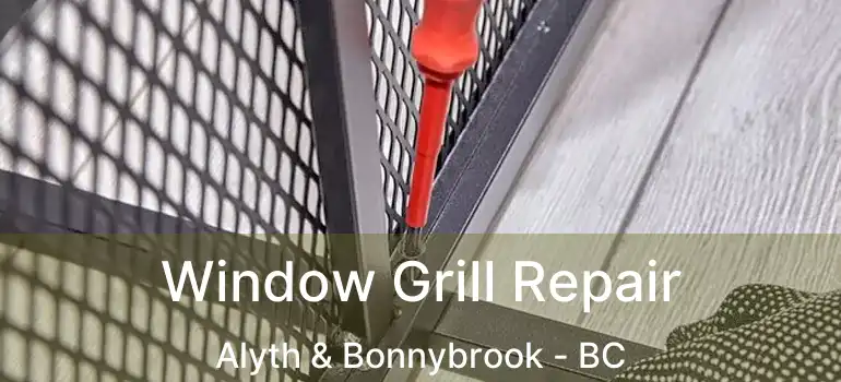  Window Grill Repair Alyth & Bonnybrook - BC