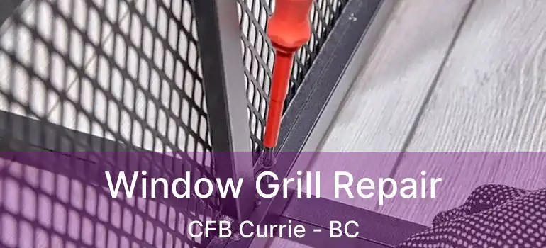  Window Grill Repair CFB Currie - BC