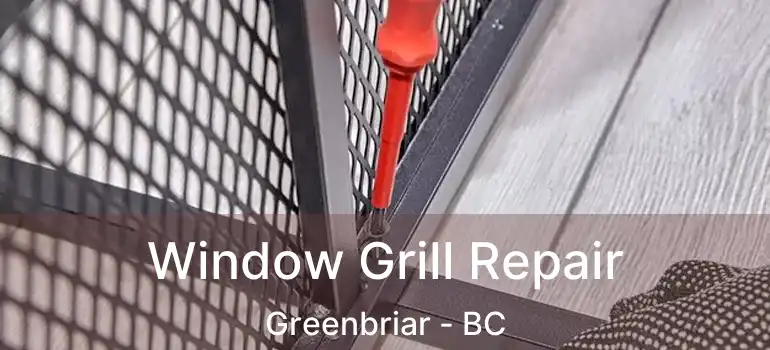  Window Grill Repair Greenbriar - BC