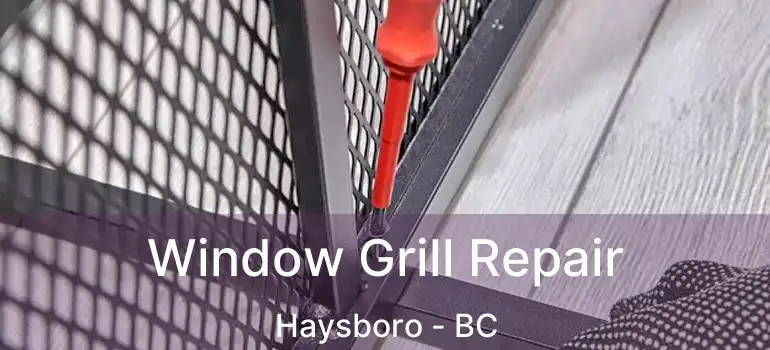  Window Grill Repair Haysboro - BC