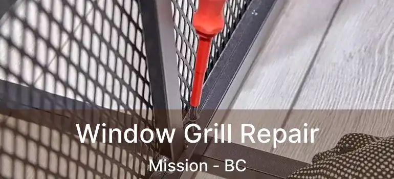  Window Grill Repair Mission - BC
