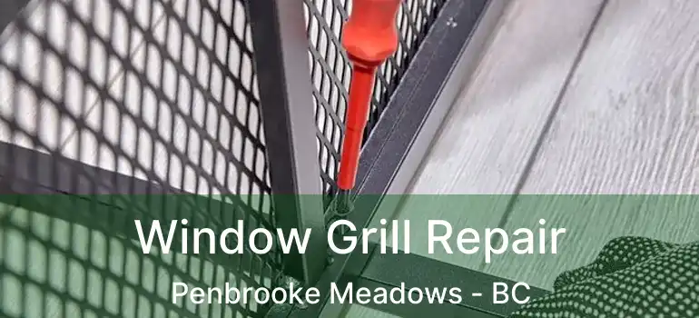 Window Grill Repair Penbrooke Meadows - BC