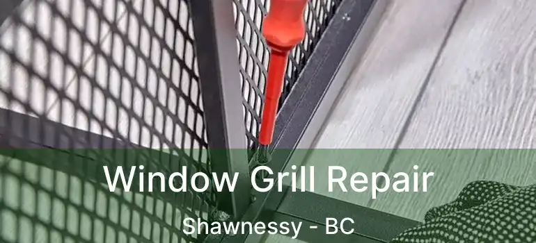  Window Grill Repair Shawnessy - BC