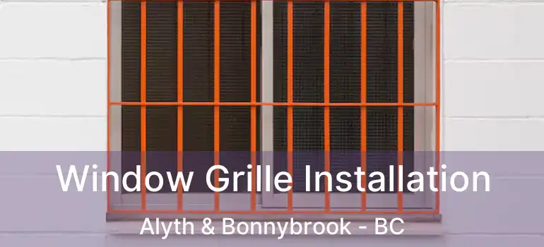  Window Grille Installation Alyth & Bonnybrook - BC