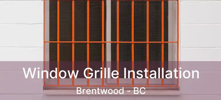  Window Grille Installation Brentwood - BC