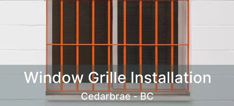  Window Grille Installation Cedarbrae - BC