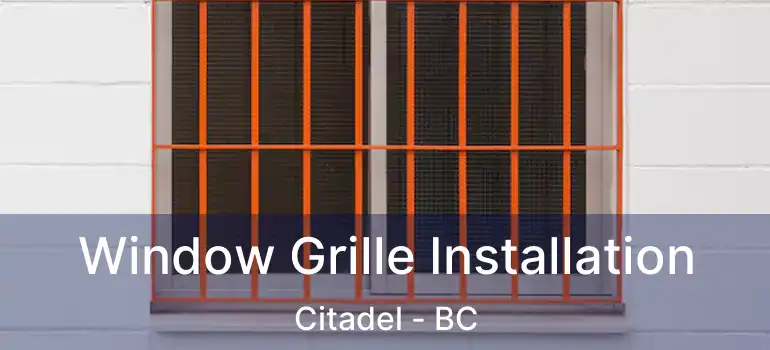  Window Grille Installation Citadel - BC