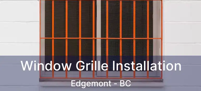  Window Grille Installation Edgemont - BC
