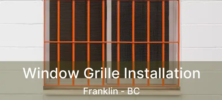  Window Grille Installation Franklin - BC