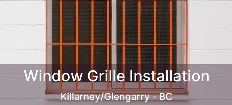  Window Grille Installation Killarney/Glengarry - BC