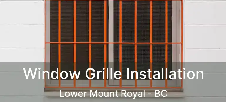  Window Grille Installation Lower Mount Royal - BC