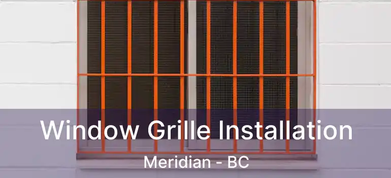  Window Grille Installation Meridian - BC