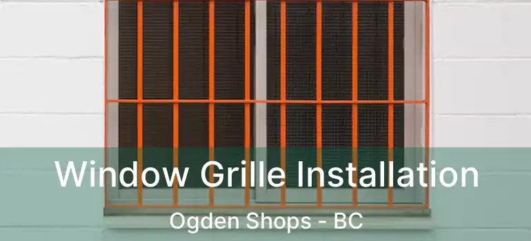 Window Grille Installation Ogden Shops - BC