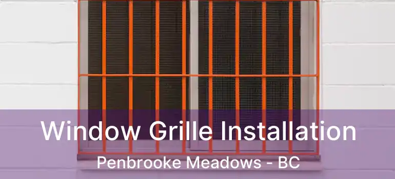  Window Grille Installation Penbrooke Meadows - BC