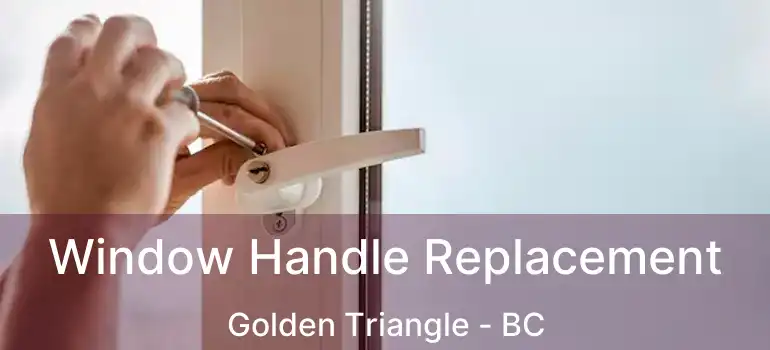  Window Handle Replacement Golden Triangle - BC