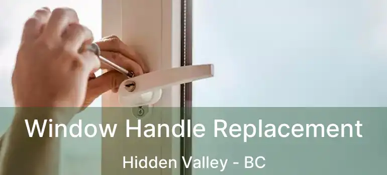  Window Handle Replacement Hidden Valley - BC