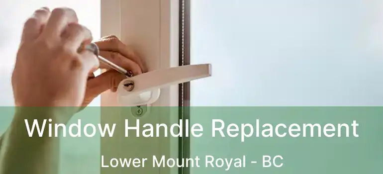  Window Handle Replacement Lower Mount Royal - BC